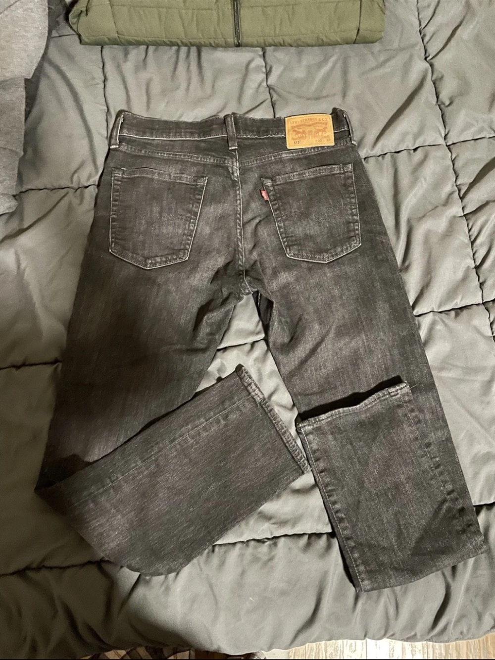 VTG Levi's 513 Men's Slim Straight Black Denim Jeans W32 L30 32x30 Pre-Owned